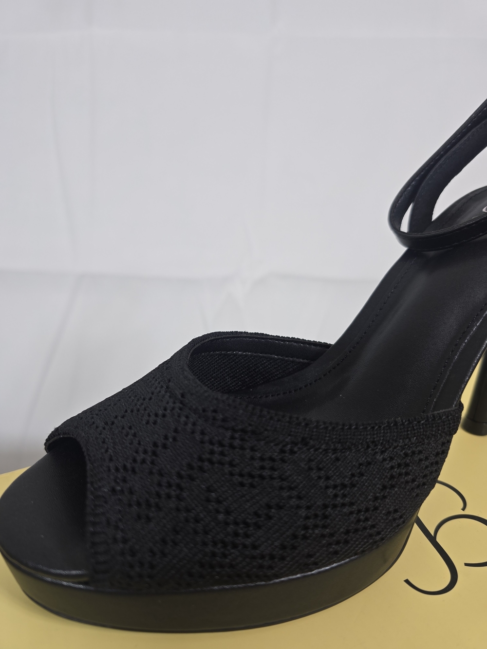 Cosy Island Ankle Women's Black High Heel Platform Slingback Pumps Size 7 - Picture 6 of 12